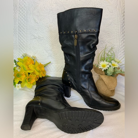 Blondo Aqua Protect Leather High Heel Leather Boots - Size 7 1/2 M - Picture 2 of 5